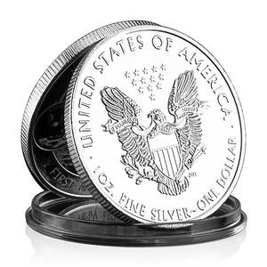 Apollo 11 Moon Landing Gedenkmünze First Man Pattern Challenge Coin US versilbertes Metall-Souvenir von Mission - Product Image 2