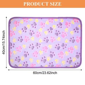 Perro cachorro pata estampado polar pequeño mediano grande cálido suave dormir Mat gatito perrito Mat mascota <span class=keywords><strong>Manta</strong></span> - Product Image 3