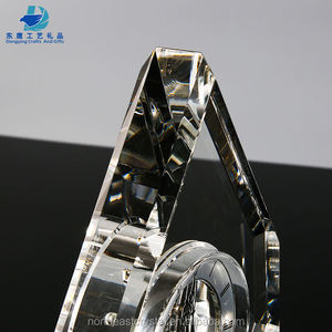 Hình Dạng Độc Đáo Thiết Kế Mới Rõ Ràng Pha Lê Thủy Tinh Kỷ Niệm Bàn Đồng Hồ Quà Tặng Cho Bảng Trang Trí - Product Image 4