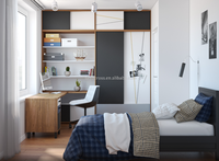 Maison préfabriquée en structure acier moderne sur mesure pour hôtels, entièrement meublée, maison modulaire de luxe avec installation facile, garantie 1 an