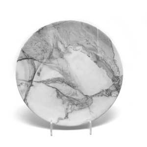 Elegante di Lusso Ristorazione <span class=keywords><strong>Prodotti</strong></span> Caldi del Commercio All'ingrosso di Disegno di Marmo Bianco Marmorizzazione Pasta Rotondo Piatto In Melamina Stoviglie - Product Image 2