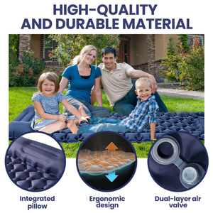 Almohadilla para dormir para acampar, alfombrilla autoinflable ultraligera para acampar, bomba de pie integrada, colchón de aire impermeable duradero para acampar - Product Image 5