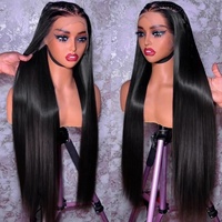 Perruques de Cheveux Humains de Qualité HD, Brutes Indiennes, Non Traitées, 100 % Vierge, Cuticules Alignées, Sans Colle, Frontale 360, Entièrement en Dentelle