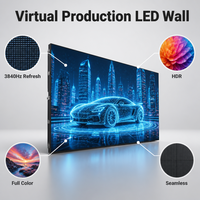 Écran LED couleur intérieur P1.25, 120 Hz, haute résolution 4K, CMS basé sur le cloud, mur vidéo LED pour studio TV virtuel