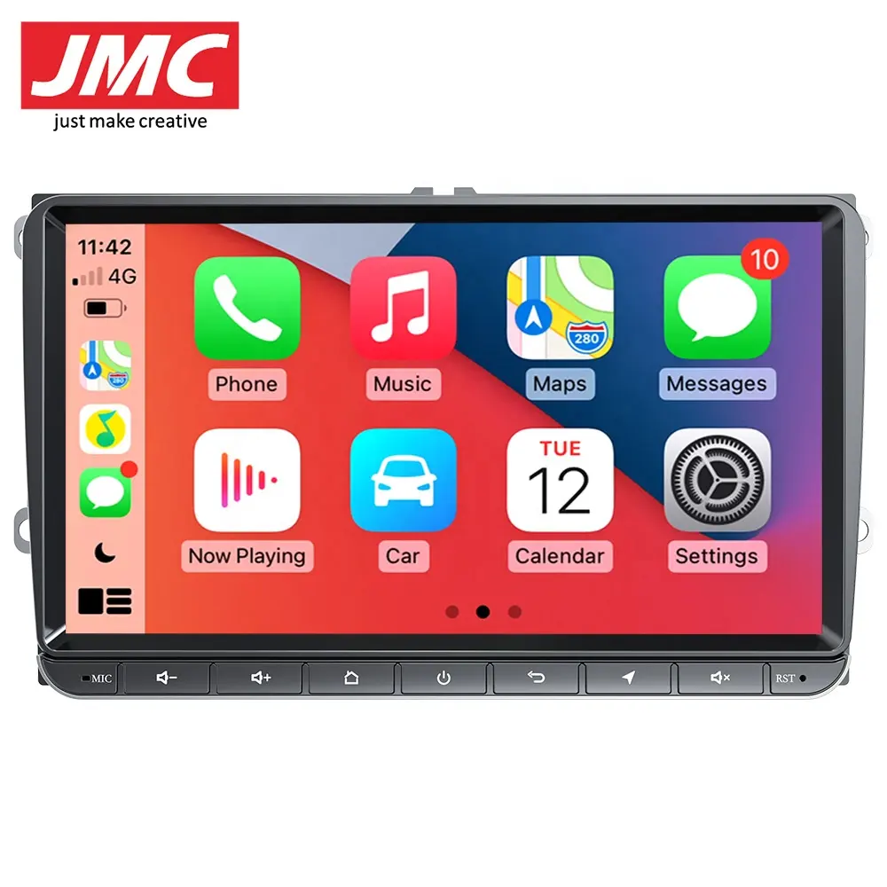 JMC 2 Din Android Radio mobil Radio mobil pemutar Android Coche GPS mobil 1 + 16GB untuk VW Skoda Octavia Golf Universal