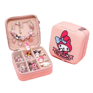 Yubon atacado anime sanrioed kit de jóias para crianças DIY rosqueamento pulseira miçangas conjunto de pulseiras infantis para meninas