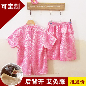 Moxibustion Cardigan Cotton Long Sleeve Front Back Open For Massage Therapy Unisex L XL XXL 3XL 4XL - Product Image 4