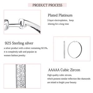 Boucles d'oreilles créoles créoles à charnière noir pavé bohème Glam tendance de la mode en argent Sterling 925 bijoux modernes originaux pour les femmes - Product Image 5