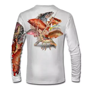 Özel Uv koruma Polyester Spandex fifitt gömlek uzun kollu balıkçılık