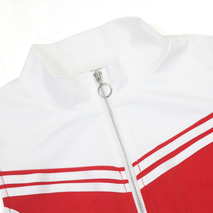 CY901842 Chunya Conjunto de Top Cropped e Shorts com Detalhes Contrastantes para Mulheres, Sem Mangas, Com Zíper, Roupa Esportiva 2026 - Product Image 5