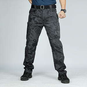 بنطلون رجالي طويل للأنشطة الخارجية، مقاوم للماء ومتعدد الوظائف مع جيوب وشعار مطبوع - Product Image 2