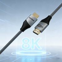 Câble HDMI 2.1 ultra haute vitesse Qiulink 8K 60Hz 4K 120Hz 48 Gbps pour jeux, téléviseur, moniteur, PS5, Xbox