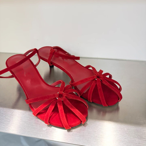 Sandalias Ansu con Tacón de Aguja (3"-5") de Cuero Genuino, Elegantes y Sensuales para Exteriores, <span class=keywords><strong>Unisex</strong></span>, Tendencia de Moda para Todo el Verano, con Lazo y Suela de Goma - Product Image 6