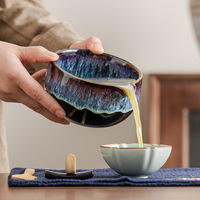 Bol à Matcha en Porcelaine Japonaise Non-Heritage, Glacé au Four de Dessin, Accessoires de Service à Thé, Style Dynastie Song
