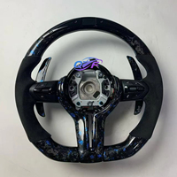 Volant en cuir et fibre de carbone pour BMW F10 F20 M3X1 X5 X6 X4 F30 F32 F33 F34 F35 X3 F25 F36 F80 F2 F22 F23 E46 E90 E60
