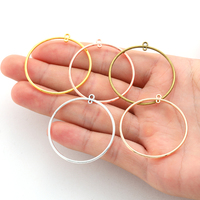3 tailles de boucles d'oreilles en cercle géométrique à double trou Connecteur Charms pour boucles d'oreilles colliers Pendentifs DIY Jewelry Findings B205