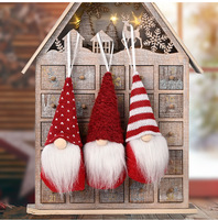 Décoration de Noël en peluche sans visage, gnome suspendu, pendentif décoratif flocon de neige pour le Nouvel An, la maison, la fête de Noël, gnome Rudolph