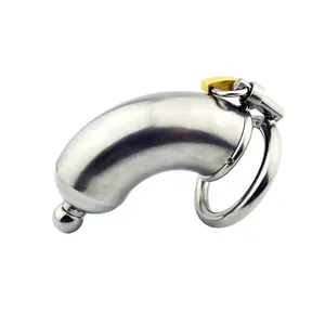 Dispositivo de castidad Male Stealth Lock Cock Cage con sonido uretral Cock Ring Pene Trompeta Cage Juguete sexual para hombres