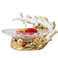 Luxe Bureau Festival Paard Fruit Bord Sculptuur Huis Interieur Accessoires Woondecoratie