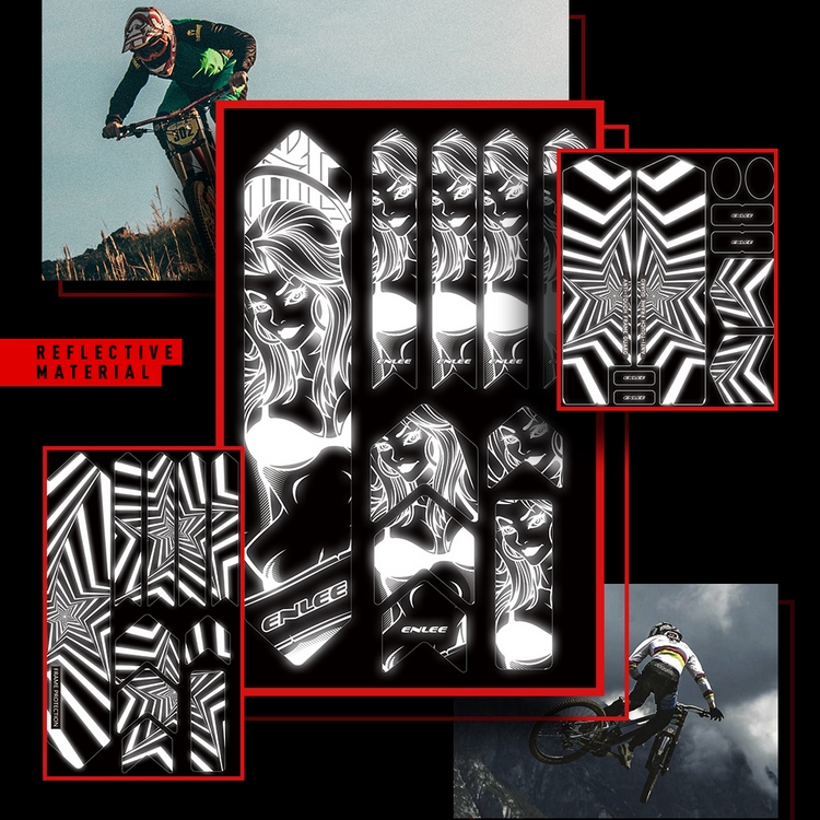 Mountain Bike Sticker Protective Film Scratch-Resistant Waterproof Removable Stickers Non-Slip Sliding Protection Frame Cover For T-B BMX Mountain Bike