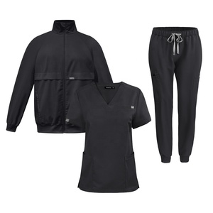 Set Personalizzato 3 <span class=keywords><strong>in</strong></span> 1: Giacca con Zip, Pantaloni Jogger, <span class=keywords><strong>Divisa</strong></span> Infermieristica, Completo Ospedaliero per Infermieri e Medici, Tuta Sanitaria <span class=keywords><strong>in</strong></span> 3 Pezzi - Product Image 3