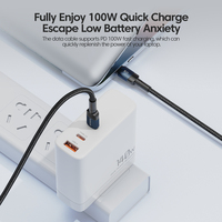Cable de Carga Rápida Toocki PD de 60 W, Cable USB-C de Aleación de Aluminio con Sincronización de Datos de Alta Velocidad para Cargar Computadoras Portátiles, Tabletas y Teléfonos