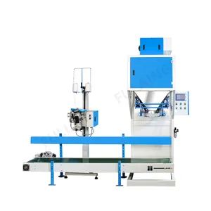 Semi Automatic Weighing Bagging Filling Machine 5kg 10kg 15kg 25kg 50kg Rice Packing Machine with Heat sealing Sewing Machine
