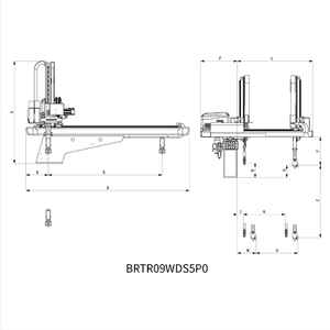 หุ่นยนต์จัดเรียงพาเลท BRTR11WDS5PC แบบ 4 แกน เซอร์โวไฟฟ้า พร้อมเกียร์บ็อกซ์ แบริ่งฐานโลหะ 0.75 กิโลวัตต์ 380 โวลต์ - Product Image 3