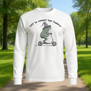 Camiseta de manga larga con diseño de Frog Off To Commit Tom Foolery, ropa promocional - Product Image 3