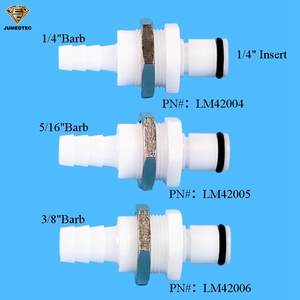 Conector de desacoplamiento rápido OEM 14 con conexión de púas, material PVDF, con válvula de retención de resorte, rosca G, accesorio de plomería de baja presión - Product Image 4