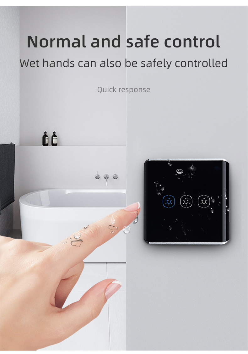 smart life App tuya zigbee 3.0 light switch Amazon Alexa UK standard 86 Touch switch smart thing wall touch light switch