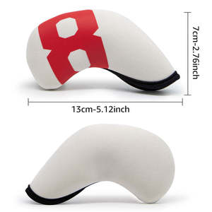Housses de tête de fer pour clubs de golf, housses de tête en néoprène imperméables avec grandes numéros colorés, 10 pièces/ensemble - Product Image 2
