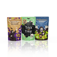 Vente en gros petit joint thermique impression personnalisée plastique vide roulant anti-odeur fermeture à glissière noël halloween sac d'emballage de bonbons
