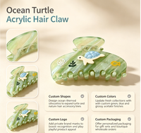 Pince à cheveux en acétate style requin – Pince tridimensionnelle tendance pour les coiffures quotidiennes