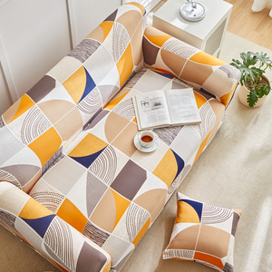 Housse de canapé extensible à imprimé géométrique, antidérapante, moderne, lavable, protection pour meubles de salon - Product Image 2