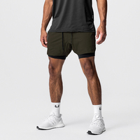 Short de compression élastique pour hommes avec logo sérigraphié, poches, en nylon, double couche, maille, pour la gym, entrejambe de 5 pouces, personnalisable