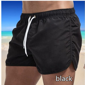 Pantalones cortos de playa de secado rápido de patrón sólido informal para hombre al por mayor en Spandex/poliéster-bañadores perfectos - Product Image 2