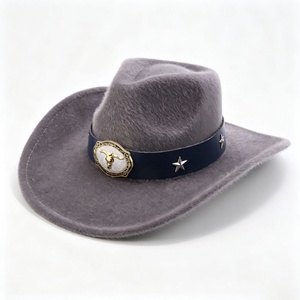<span class=keywords><strong>Sombrero</strong></span> Vaquero de Peluche de Moda 2026, Colorido, de Ala Ancha, Unisex, para Invierno, con Cinturón de Toro y Cinco Estrellas - Product Image 3