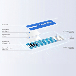 Glucómetro Inteligente con Bluetooth para Medir la <span class=keywords><strong>Glucosa</strong></span> en Sangre, Monitor <span class=keywords><strong>de</strong></span> Azúcar en Sangre sin Codificación, Pantalla LCD Grande para Personas Mayores, Glucómetro Eléctrico con Certificación CE - Product Image 5