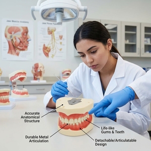 Modèle dentaire standard à 28 dents, modèle <span class=keywords><strong>d</strong></span>'enseignement complet de la <span class=keywords><strong>dentition</strong></span> permanente pour les écoles dentaires CE/ISO/ROHS/CNAS - Product Image 1