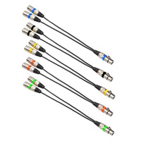 Câble d'extension XLR coloré 2-en-1, prise femelle 3 broches vers double prise mâle en Y, pour amplificateur, haut-parleur, casque, mixeur
