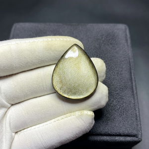 Pierre précieuse naturelle en jade, taille poire, forme goutte d'eau, polie, pour la fabrication de bijoux - Product Image 1