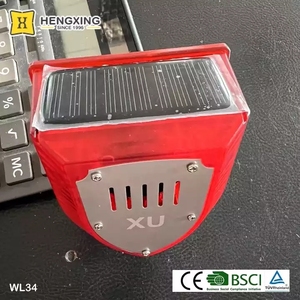 Trang trại ABS có thể sạc lại không dây màu đỏ không thấm nước LED an ninh Cyclic nhấp nháy năng lượng mặt trời cảnh báo báo động ánh sáng - Product Image 3