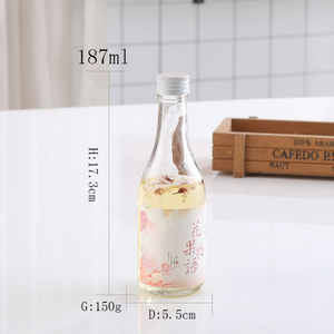 Wholesale <strong>187ml</strong> 350ml 500ml 750ml Transparent <strong>champagne</strong> Glass <strong>Bottle</strong> Red Wine <strong>Bottle</strong> with Screw Cover - Product Image 4