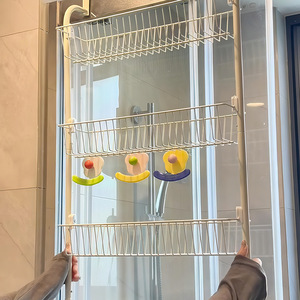 Multi Layer Storage Rack 60X70cm Wall Mounted Bathroom Organizer Hanging Shelf Durable <b>Rectangular</b> Shape - Product Image 3