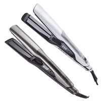 Lisseur professionnel en céramique tourmaline à vapeur et huile, fer à lisser électrique LED en aluminium pour usage domestique
