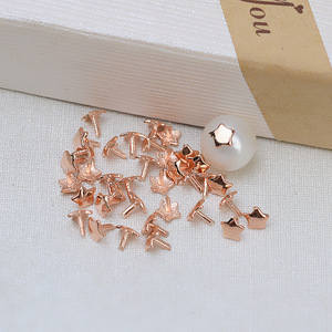 Perle en argent S925 en forme d'étoile à cinq branches, cache-trou, style baroque, à travers le trou, pour la fabrication de bijoux DIY 1598 - Product Image 3