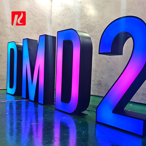 Kexian Tùy Chỉnh Màu Sắc Ma Thuật Thư RGB Đầy Đủ Màu Sắc Năng Động Thép Không Gỉ LED Thư Đăng Ký Kinh Doanh 3D Thư Đăng - Product Image 3