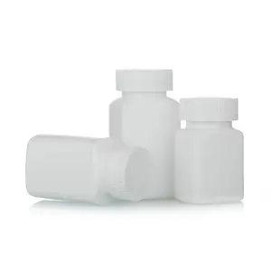 CR Cap Logo personnalisé 90ml 130ml 135ml Vitamine Capsule Conteneur Pilule Carré Bouteille En Plastique Emballage