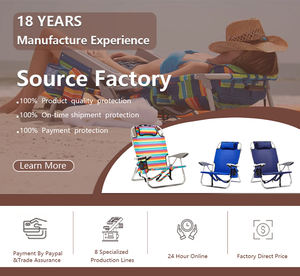 Sillas de playa plegables de aluminio personalizadas al por mayor, silla de playa plegable portátil de viaje de cinco posiciones ajustable para pesca y camping - Product Image 6